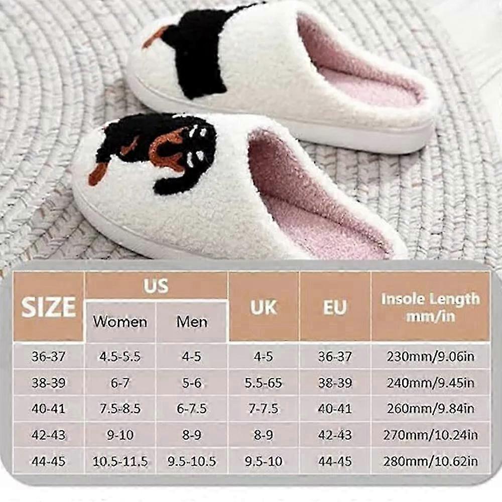 Dachshund Dog Slippers for Women, Cute Animal Cartoon Weiner Dog Slipper, Non-Slip Soft Plush Cozy Slippers Winter Footwear Gift
