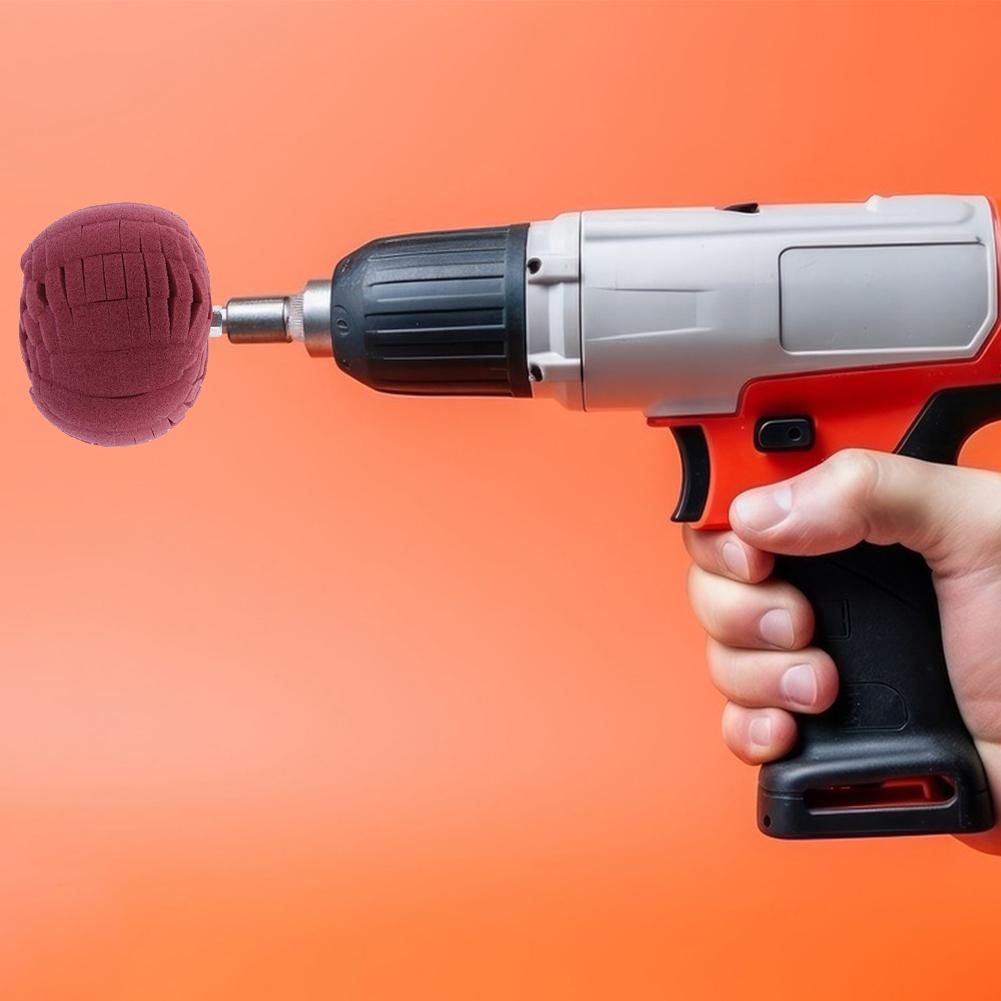 Auto Polierpad Bohrerball Auto Polierer Pufferpad Detaillierte Kratzerpolitur Schaftdurchmesser 6mm für die Pflege von Autoreifenfelgen