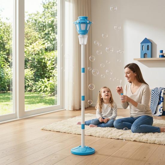 Street Lamp Bubble Machine with Music & LED Lights Automatic Bubble