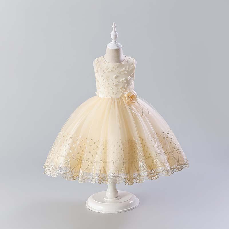 Sommerliches Prinzessinnenkleid für Mädchen für Auftritte und Laufsteg