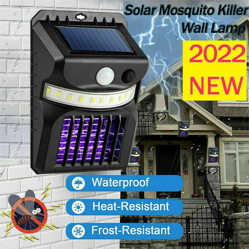Solar Bug Zapper Mosquito Killer Lamp Outdoor Camping Led Light Outdoor Microwave Fly Insect Zapper