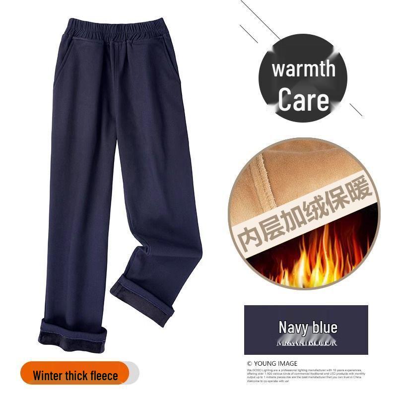 

Children s Khaki School Uniform Pants - Casual Long Autumn/Winter Velvet Pants for Boys and Girls 170 cm