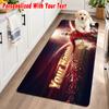 Cristiano Ronaldo Custom Name Flannel Rug Kitchen Mat Non Slip Floor Carpet Personalized Home Decor