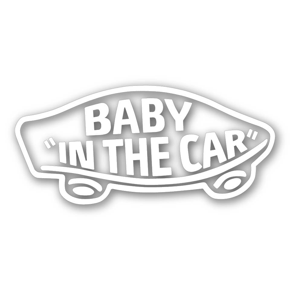 Sticker Town VANS Style BABY IN THE CAR Baby Marker A, Whites