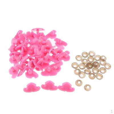 100 Stück Puppennasen aus Kunststoff, dreieckig, für Teddybären, Bastelzubehör – wie beschrieben, 12 x 17 mm