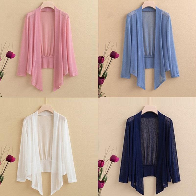 Spring Summer Sun Protection Clothing Women Shawl Oversized Outerwear Female Long Sleeve Cardigan Shirt Women Thin Coat Jacket
