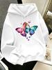 Dreamy colorful butterfly print decorated with lovely heart accents, eye‑catching graphic design