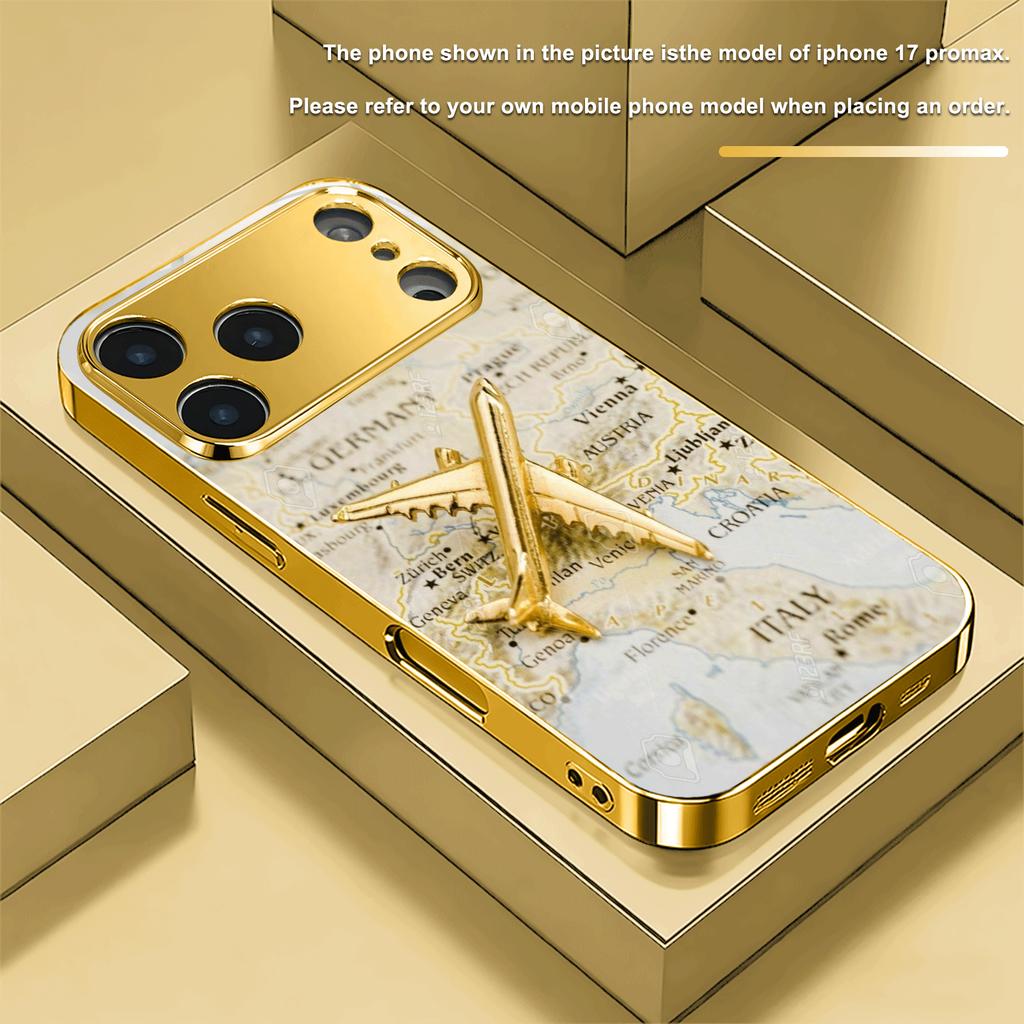 Exquisite Luxurious High-end Phone Case Electroplated Glass PhoneCase for iPhone 17 16 15 14 13 12 11pm Pro Plus Dropresistant