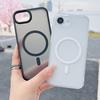 Magnetic Translucent Case For For Iphone 16E 16 15 14 Plus 13 12 11 Pro Max For  Shockproof Matte Clear Hard PC Cover