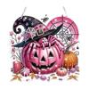 Acrylic Round Hanging Decor - Pumpkin Skeleton Garland for Halloween Window Porch Ornament