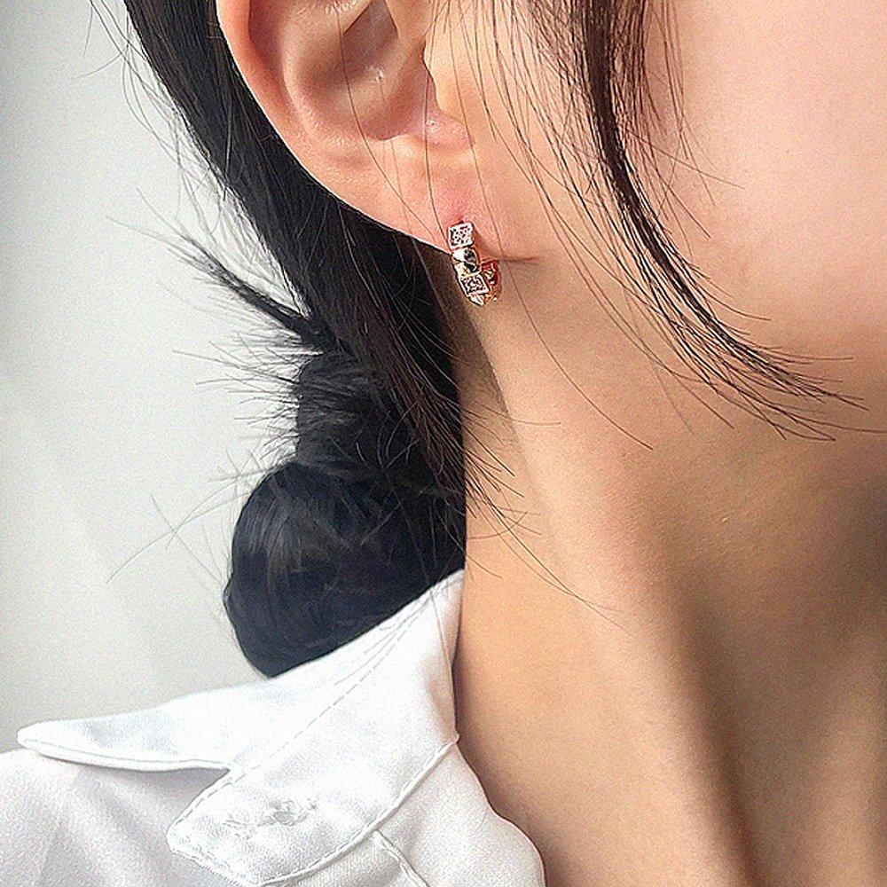 14K G.F. Omelette One-Touch Ring Earrings Ea3145