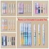 12-Pack Mo Mo Le Click-Erase 0.5mm Pens - Crystal Blue & Carbon Black