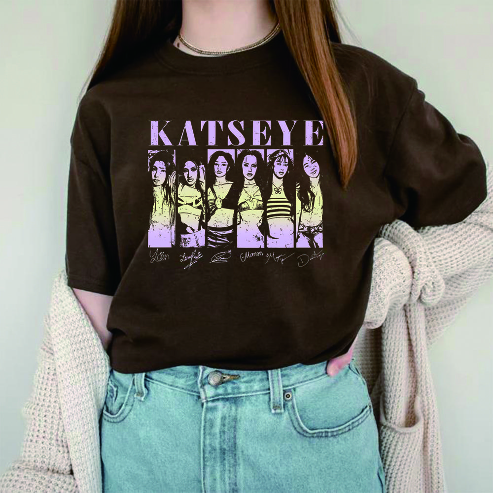 Aesthetic Katseye Music Tshirt Kpop Shirt Beautiful Chaos Tshirt Trendy Music Tee Y2k Top Unisex Short Sleeves Tops Fans Gift