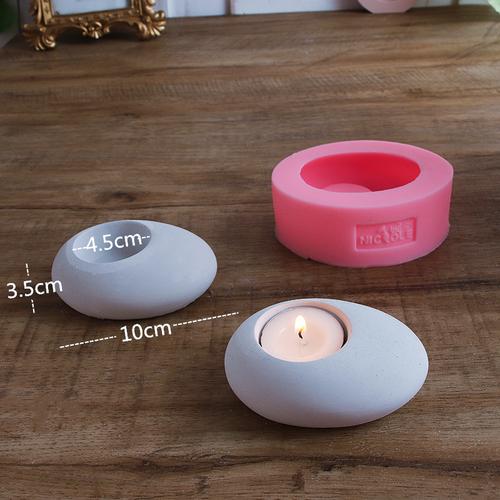 Handgemachte DIY Kerzenform Kerzenständer Zement Beton Silikon Lotus Herzförmige Aromatherapie Gips Ornamente Tropfen Kleber