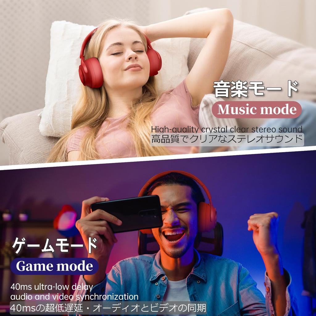 SITOAT P1 Bluetooth Headphones, Wireless Over-Ear Headphones, 55 Hours of Playtime, Closed-Back, Deep Bass, Lightweight Design, Foldable, Adjustable