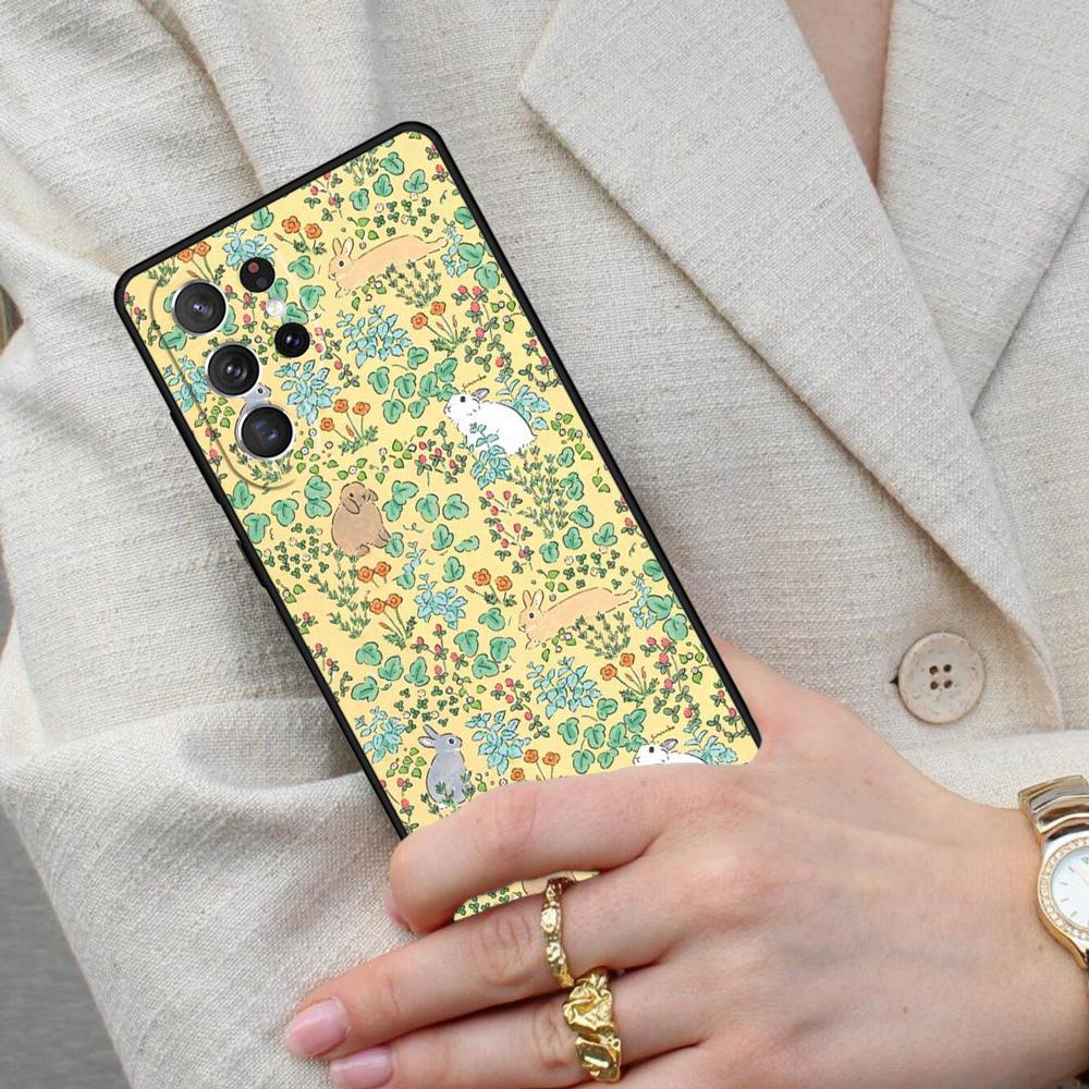 Süße Kaninchen Handyhülle für Samsung Galaxy S26 Ultra S25 S24 S23 S22 S21 S20 Note10 Hülle