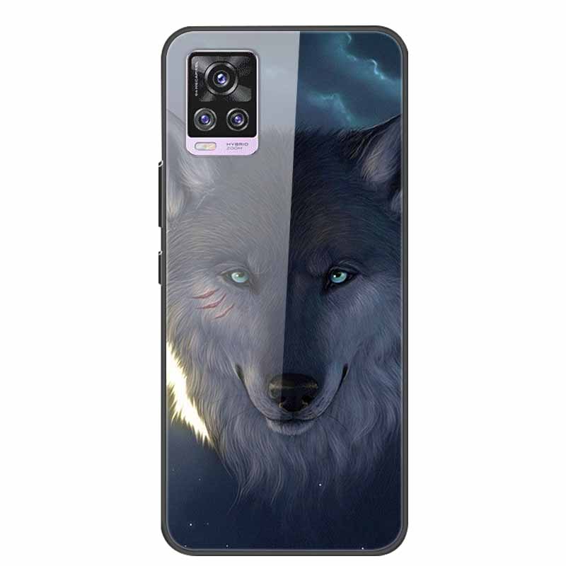 Glass Back Cover For Vivo V20 Pro 5G Case Coque Hard Tempered Glass Case For Vivo V20 Pro 2020 Phone Case Cover Soft Bumper Para