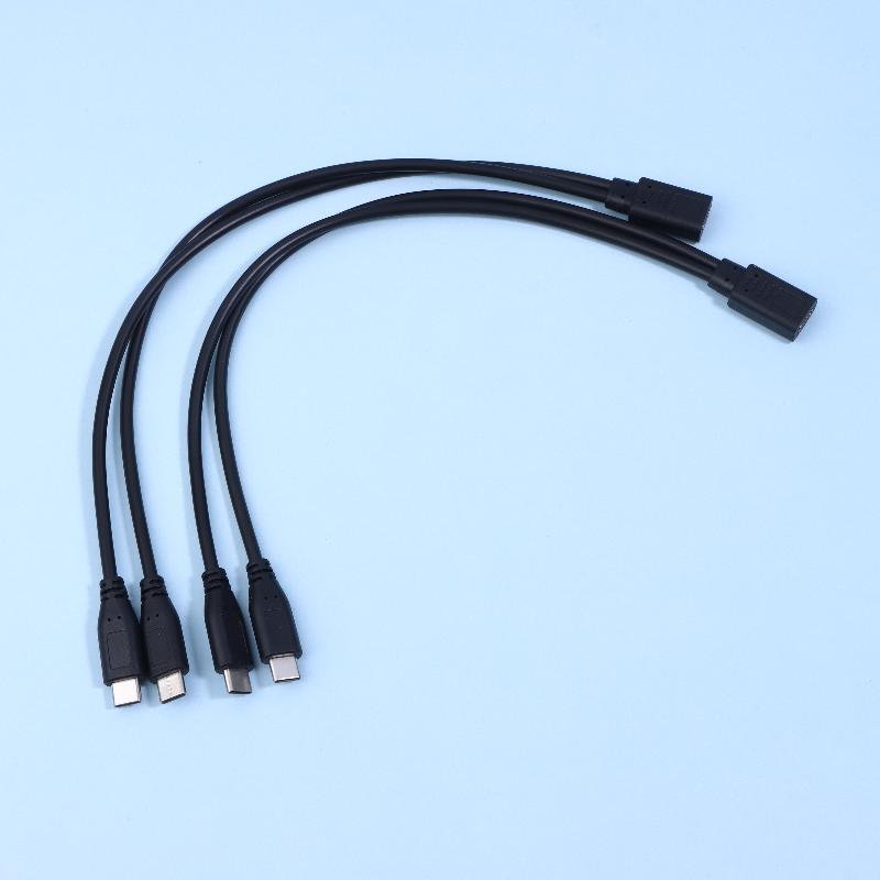 USB-C-Kabelteiler Typ-C-Kabelteiler 1 auf 2 Verlängerungskabel Netzteil 3A 15W Ladekabeladapter für mehrere Geräte