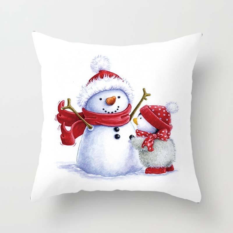 Festliche Weihnachtskissen Nordische Weihnachtsbäume Druck Kissenbezug Nachttisch Zuhause Rückenabdeckung