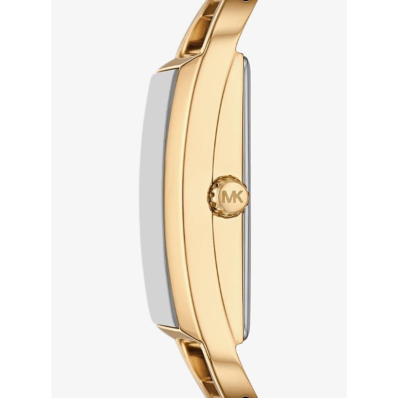 Michael Kors Mini Empire Pavé Gold-Tone Bangle Watch MK4840