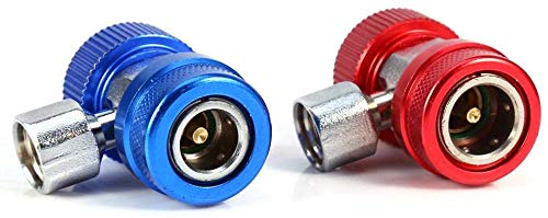 TOPINCN Quick Connector, 2 Pcs L Shape AC AC R134A Quick Joint Quick Coupler