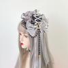 Original Handmade Swan Dance Grey Feather Hair Accessories Small Angel Street Hair Clip Grey KC Headgear Fascinator Hats