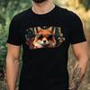 Men's T-Shirt Fox with Sunglasses Motif Cotton Size XS To 5XL