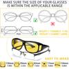 Night Vision Glasses Fit Over Driving Glasses [SHEEN KELLY] Glasses, Wrap-around Sunglasses,