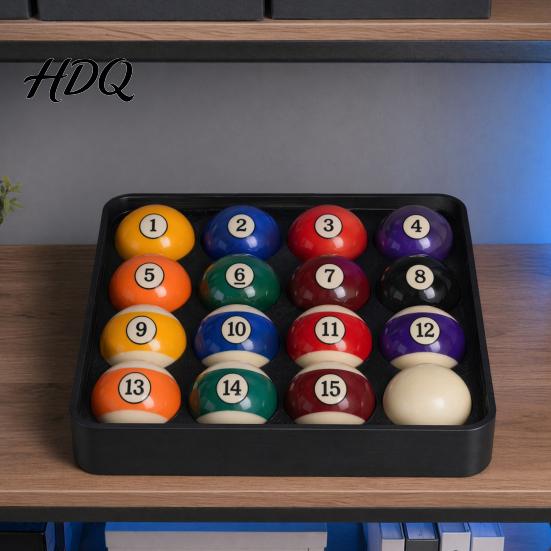 4x4 Billiard Ball Groove Design 16 Holes Tray Billiards Storage Box with Anti-Slip Arc Concave Durable 3D Printed Pool Holder Tray for Snooker