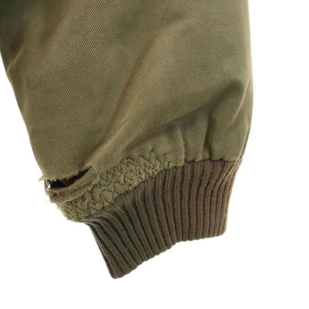 70s 80s Military Flight Jacket 46 Khaki With Liner Men's Used