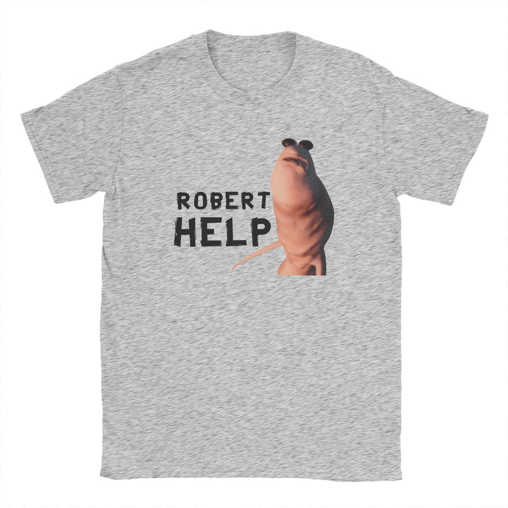 Fun Robert Help Marcus The Worm T-Shirt Men Crewneck Pure Cotton T Shirt  Short Sleeve Tee Shirt New Arrival Clothes
