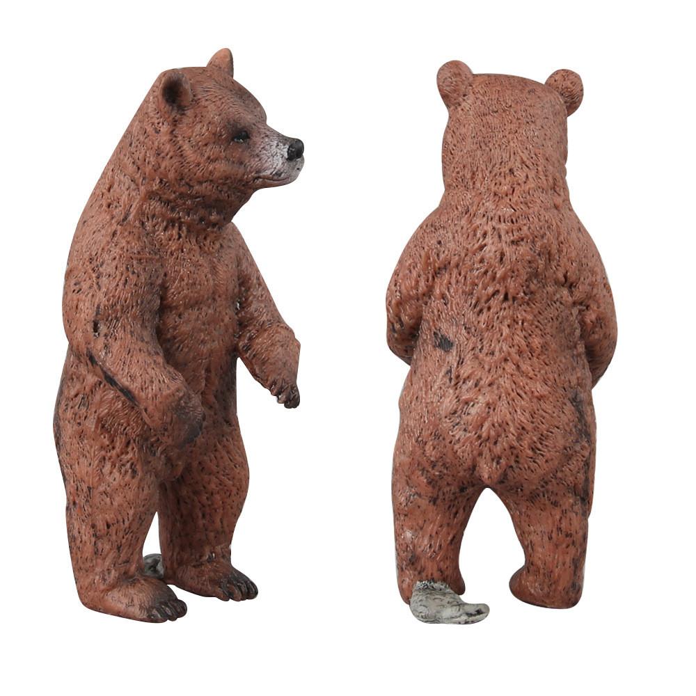 Wild Brown Bear Pvc Figurine Collection With Realistic Design For Young Children