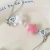 Elegant Soft Flocking Star Keychain with Colorful Dopamine Aesthetic Handmade Keyring for Personalizing Keys Or Bags