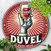 Metal Wall Art Vintage Duvel Aluminum Round Sign 8x8 Inches Home Decor Kitchen Garden Office Bar Wall Hanging Easy Install