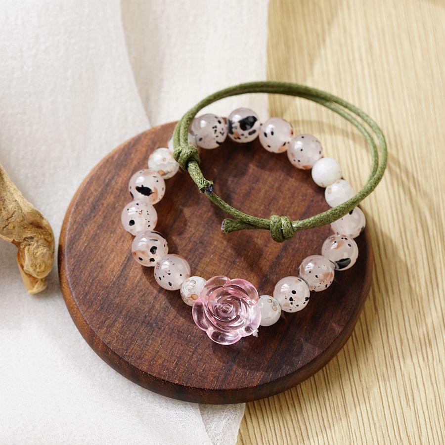Guofeng Creative Rose Mori Cultural Play Bracelet Women's Literature New Chinese Style Student Game Bracelet Tide Handmade