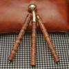 Wooden Walking Cane with Polished Brass Handle Hand-Carved Nautical Floral Design Walking Stick Elegant Cane for Men Collector’s Gift