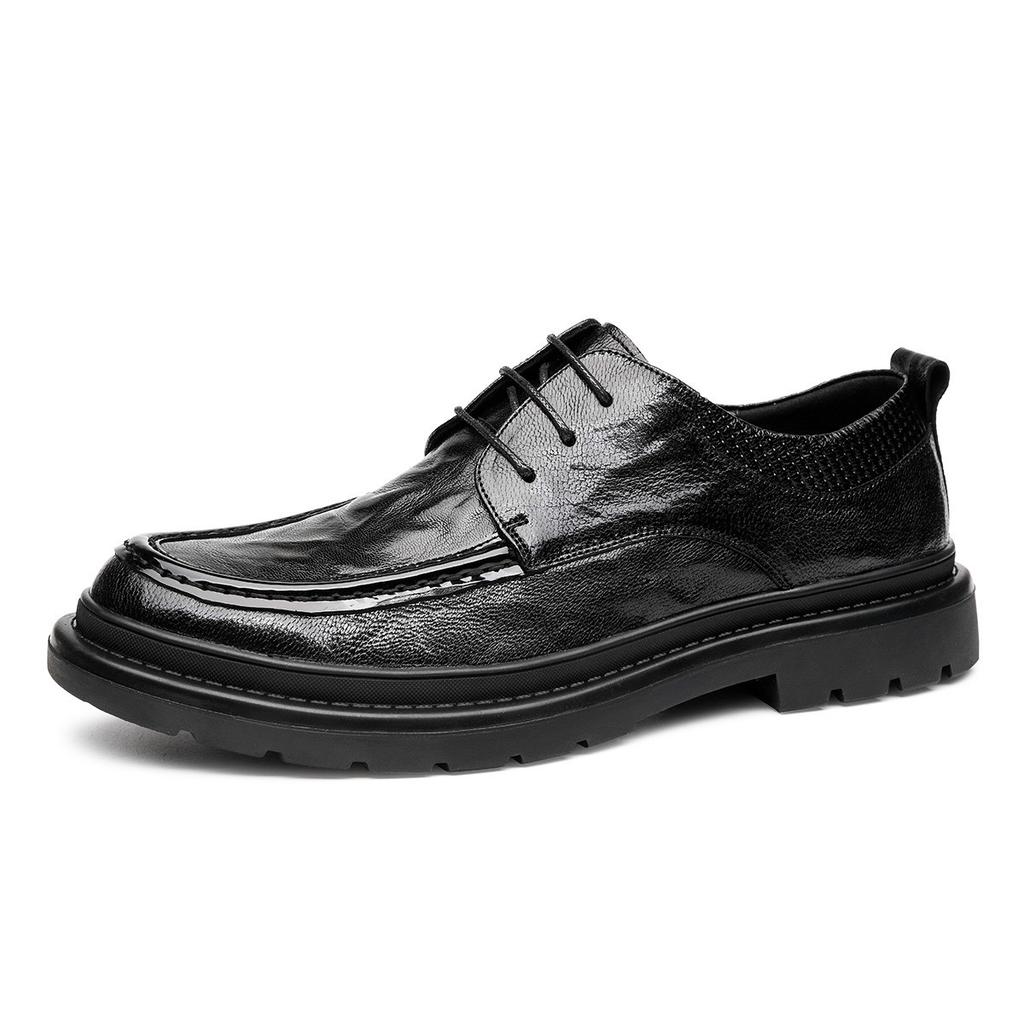 2025 Herren Lederschuhe Leder Britischer Stil Herrenschuhe Leder High-End Hochzeit Bräutigam Derby Schuhe Modetrend Vielseitig