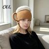 Humorous Costume Hat for Men And Women Funny Beer Mug Hat, Novelty Knitted Leg Warmers Outdoor Hiking Warm Headgear with Handles, Winter Gloves