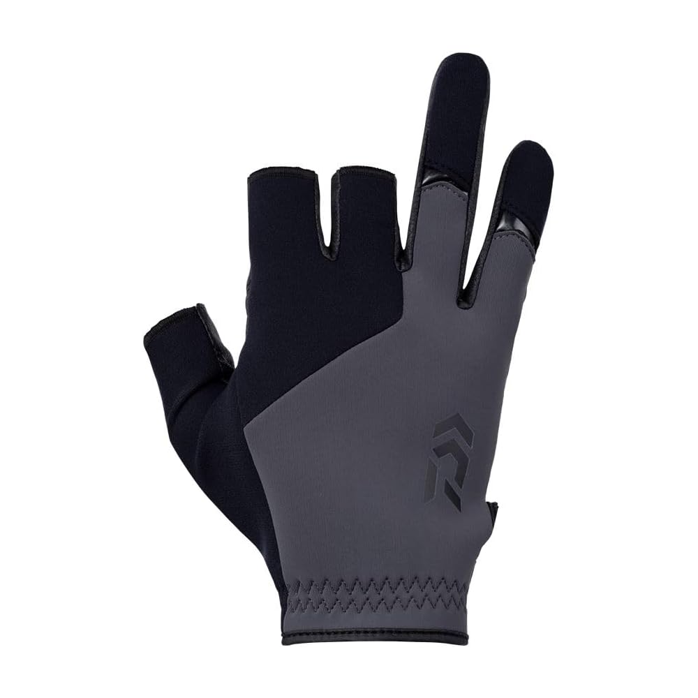 Daiwa DG-6223W Cold Weather Light Grip Gloves 3-Finger Cut Gunmetal Size M Fishing Accessories