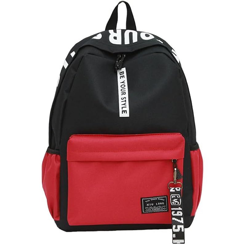

[Blue Refrain] rucksack bag pack large capacity commute Commuting to school lightweight outdoor backpack With strap ladies (Red B)