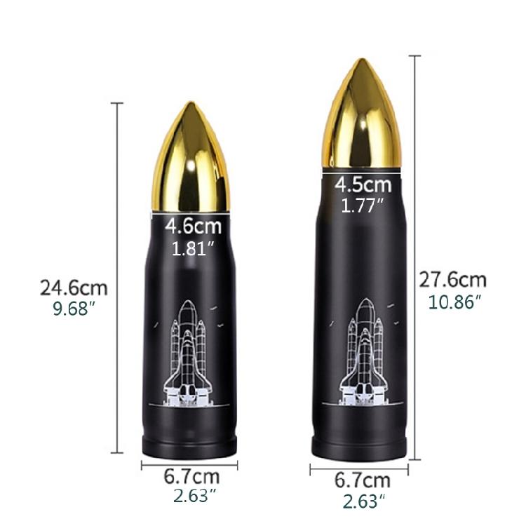 Bullet Shaped  Bottle Stainless Steel Insulated Water Bottle Portable