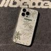 Creative Summer Line Coconut Tree iPhone17Promax Mobile Phone Case Suitable for Apple 16promax Space Case