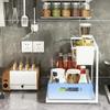 Under Sink Organizer Rack Kitchen Drawer Storage Racks Household Slide Out Type Spice Shelves 2 Layers Portable Condiment Shelf