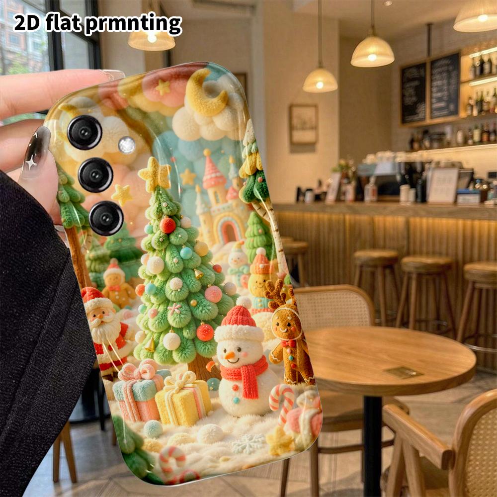 Phone case: 2D flat, suitable for Samsung Galaxy A34 A35 M05 M06 S20 S22 S21 FE Plus 5G, magical forest, perfect Christmas and Halloween holiday gift