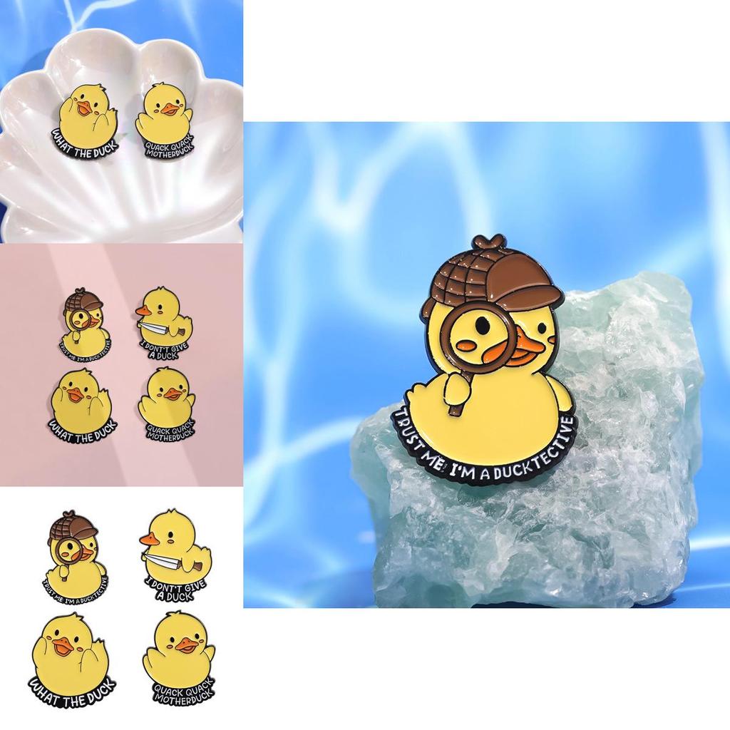 Adorable Cartoon Duck Brooch Charming Accessory For Clothing And Bags Ideal For All Genders