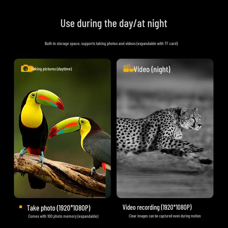 2.8-Inch Display Binoculars with 2MP HD Infrared Night Vision