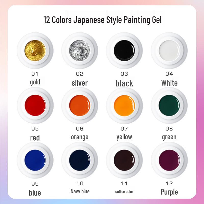 

Kemeio Black & White Japanese Nail Painting Gel Set