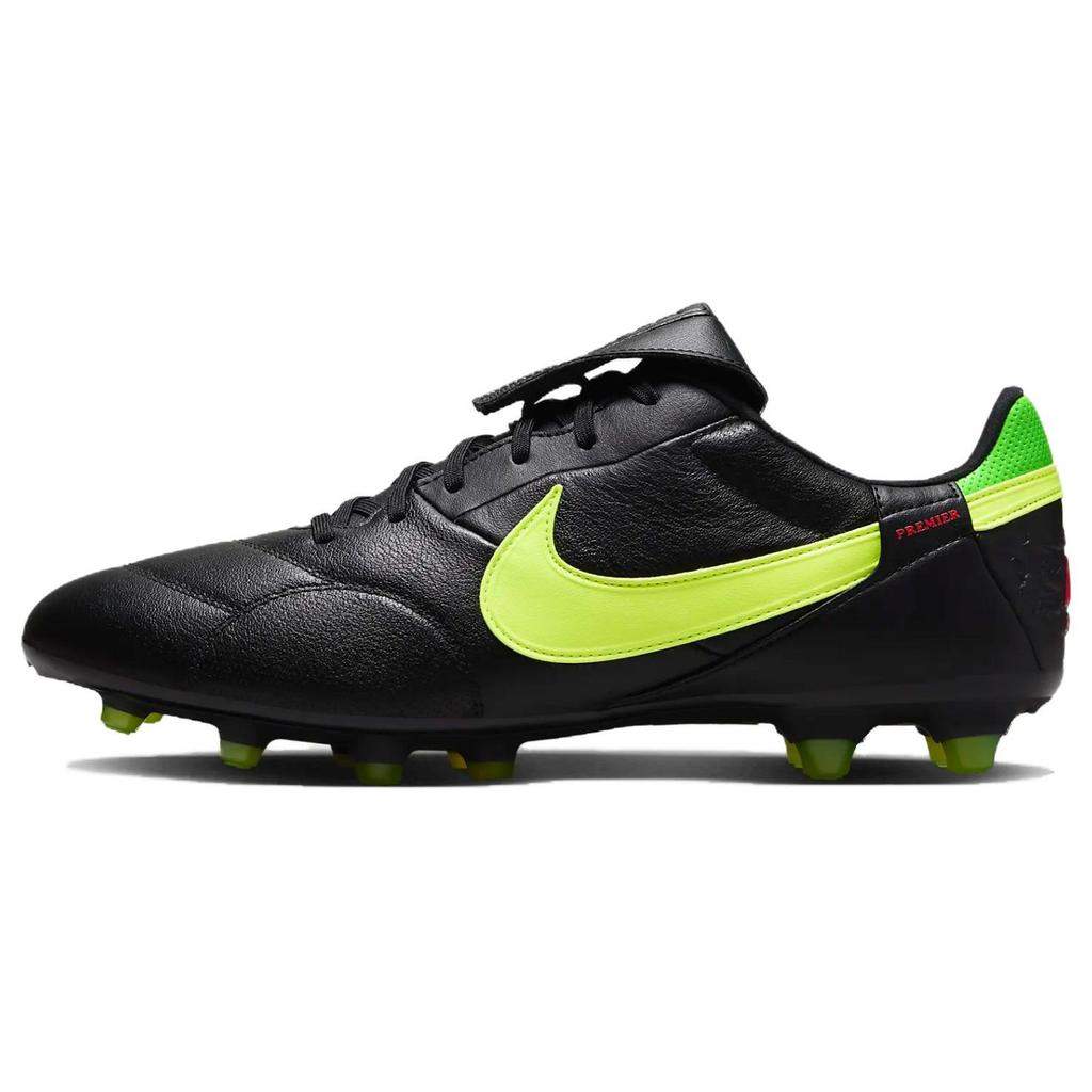 Nike Premier 3 Low FG Black Green Strike Unisex Sneakers Bright-Crimson Volt HM0265-008