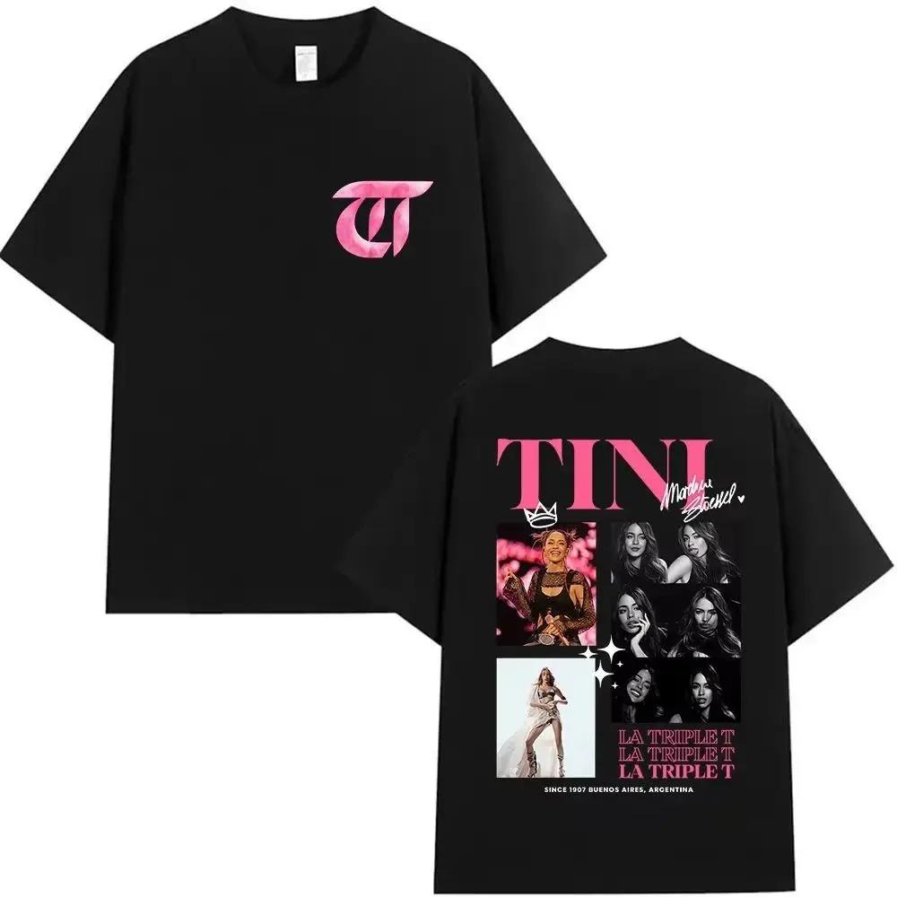 

TINI STOESSEL FUTTTURA Тур 2026 Футболка Унисекс Харадзюку Уличная одежда Хлопковая футболка Оверсайз Латинский Поп Графика Короткий рукав Повседневная S