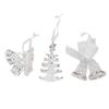 3pcs Xmas Bells Tree Ornament Xmas Theme Tree Hanging Decorative Pendant Set for Doorways